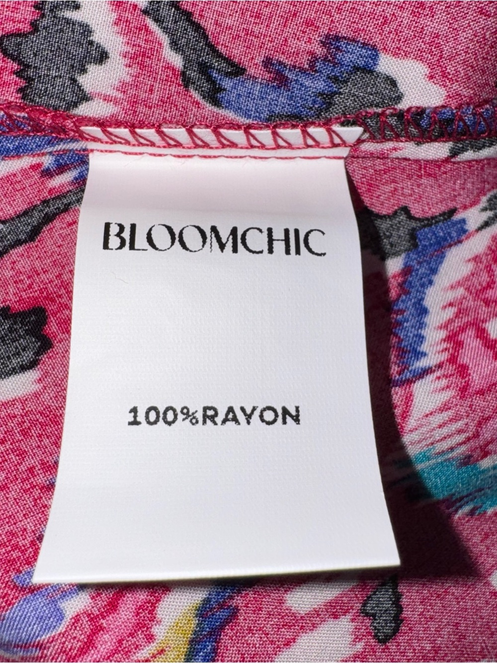 BloomChic Hot Pink Multicolor Ikat Maxi Dress - Picture 14 of 16